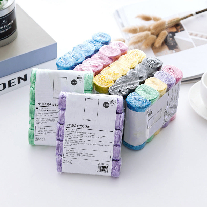 Heavy-duty colorful kitchen trash bags image