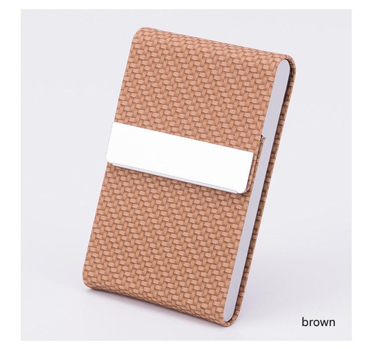 Business card holder in red PU leather