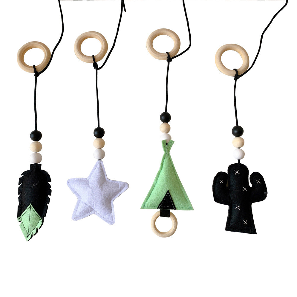playful felt gym accessories in vibrant colors