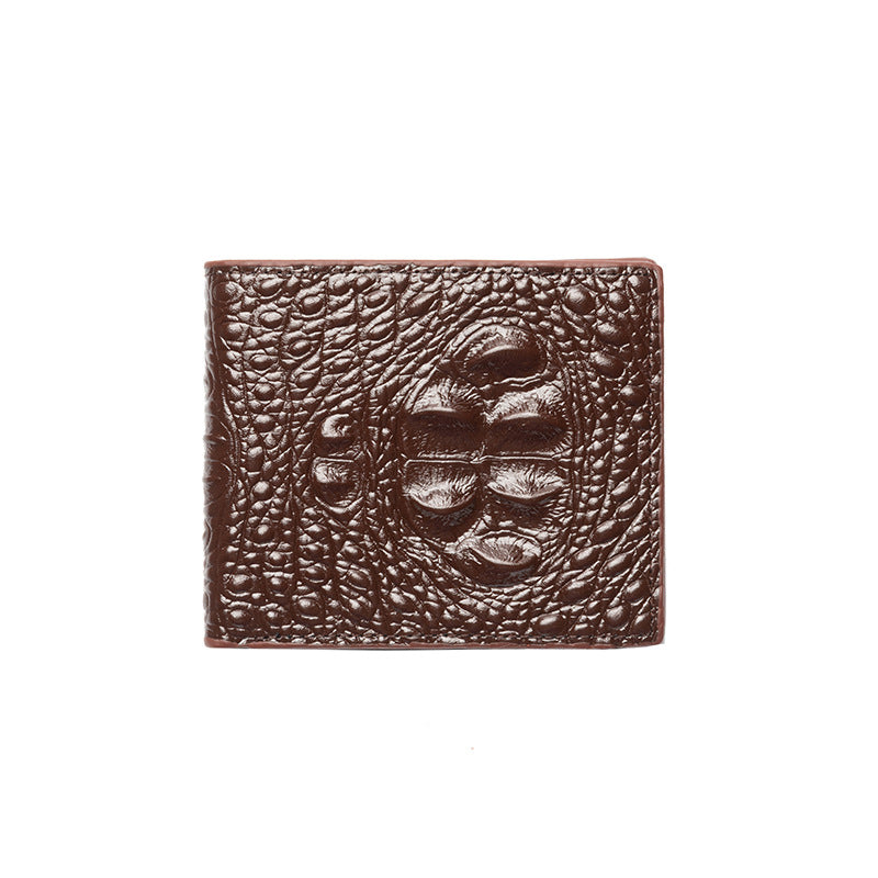 Crocodile pattern leather wallet - image 2