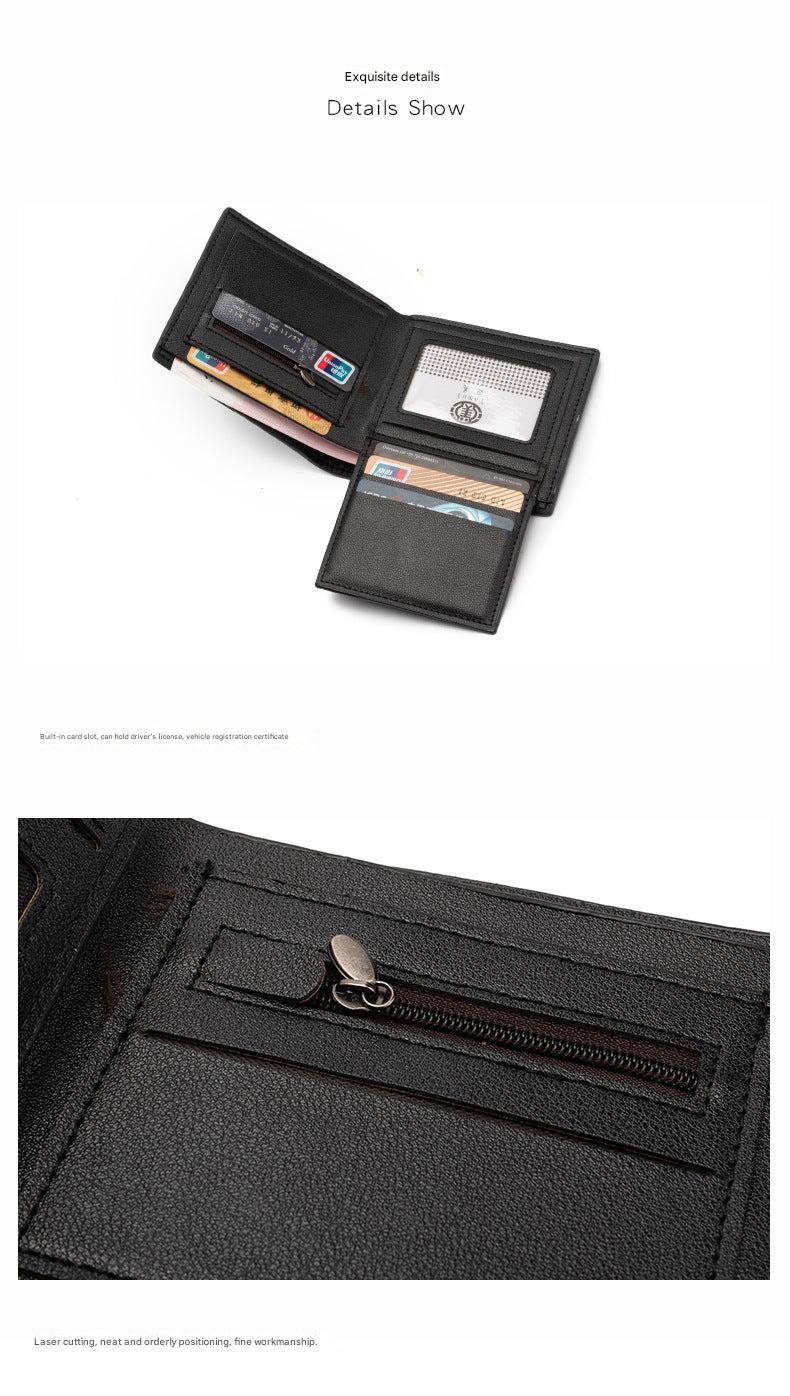 Crocodile pattern leather wallet - image 2