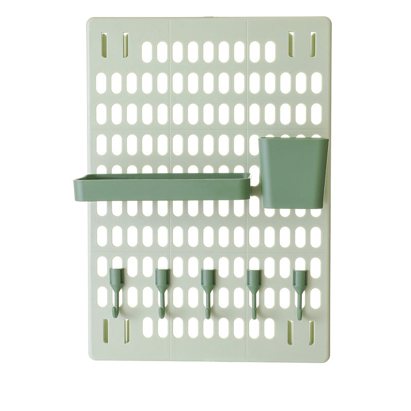 wall-mounted storage rack gray design