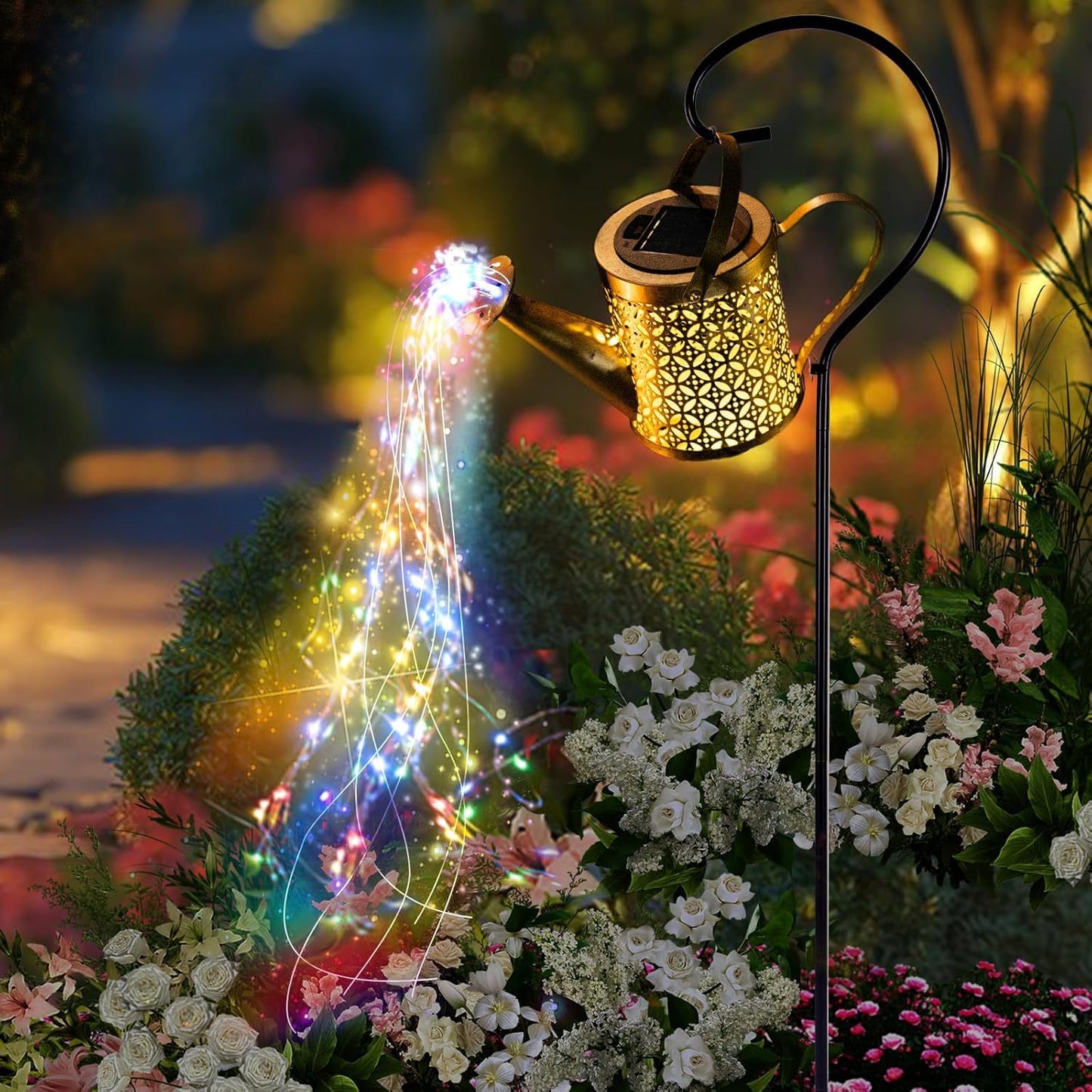 Solar garden light with ambiance