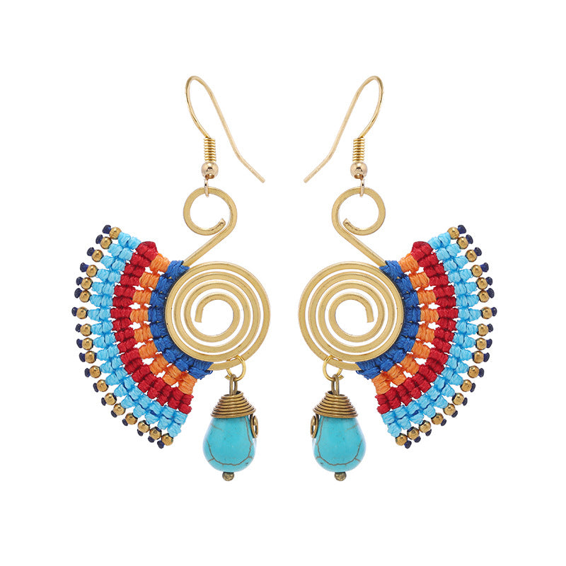 Bohemian woven earrings design 4