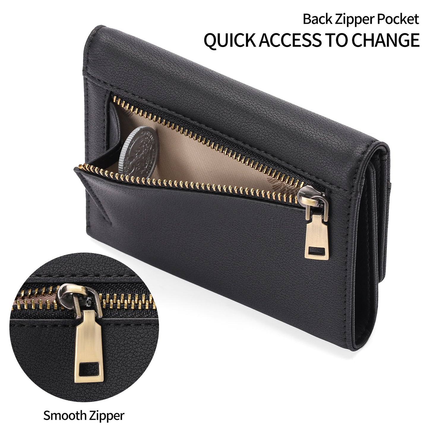 trendy mint green RFID wallet