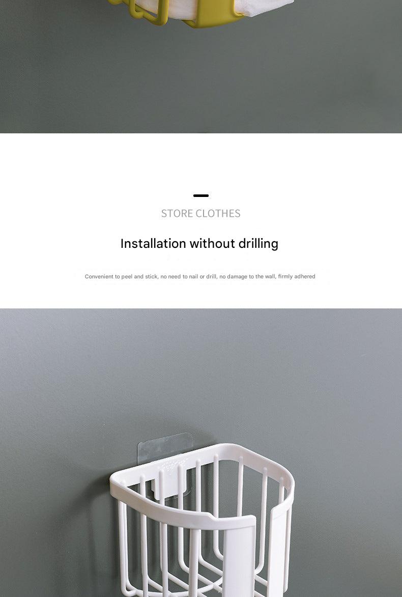 wall-mounted tissue holder in blue