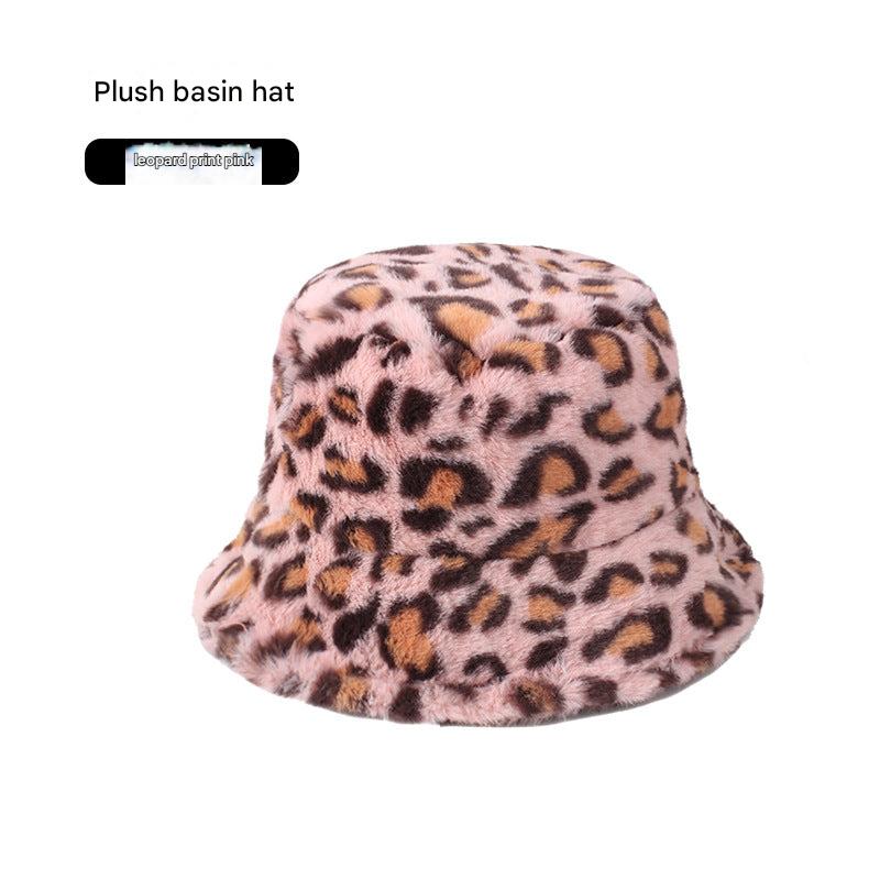 Leopard print fisherman hat top view