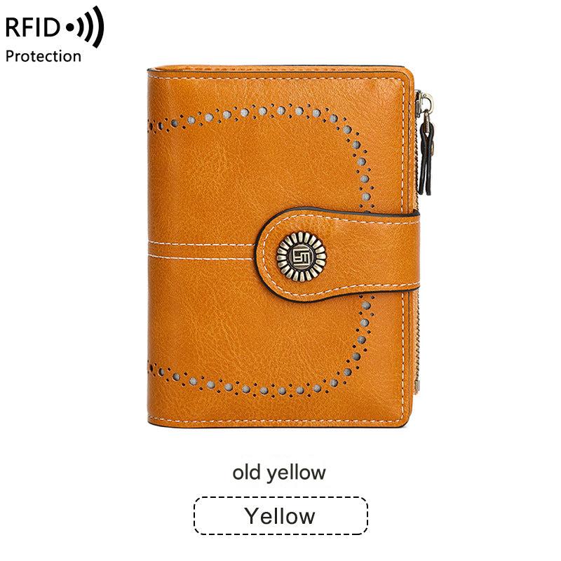 peacock blue RFID wallet