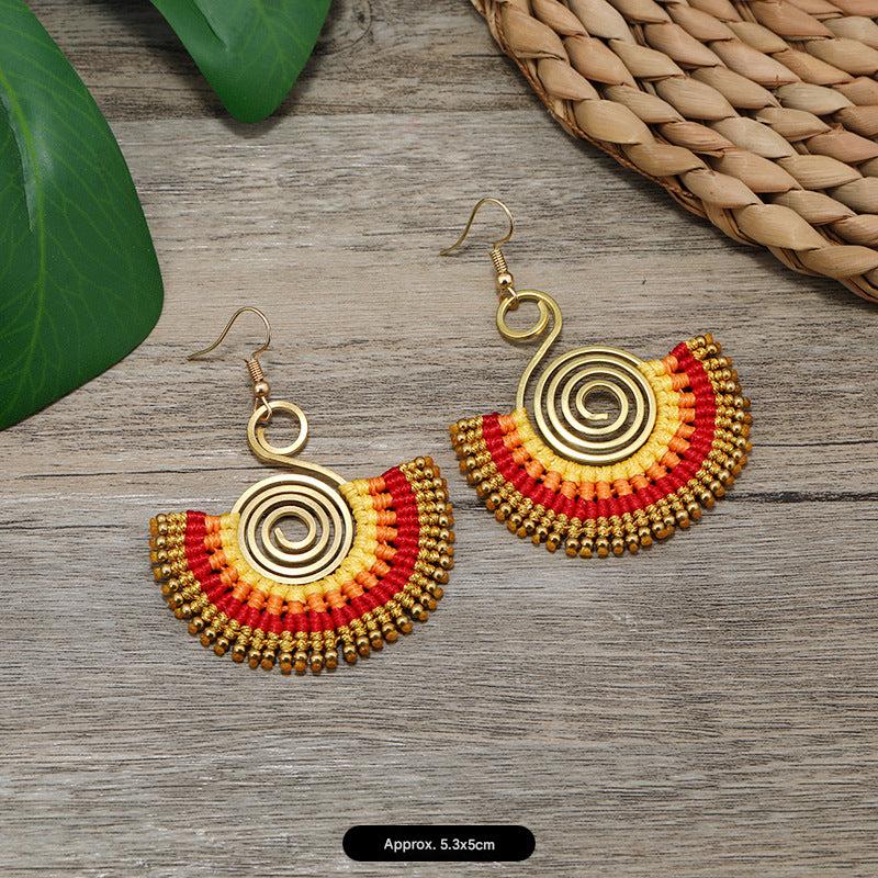 Bohemian woven earrings design 6