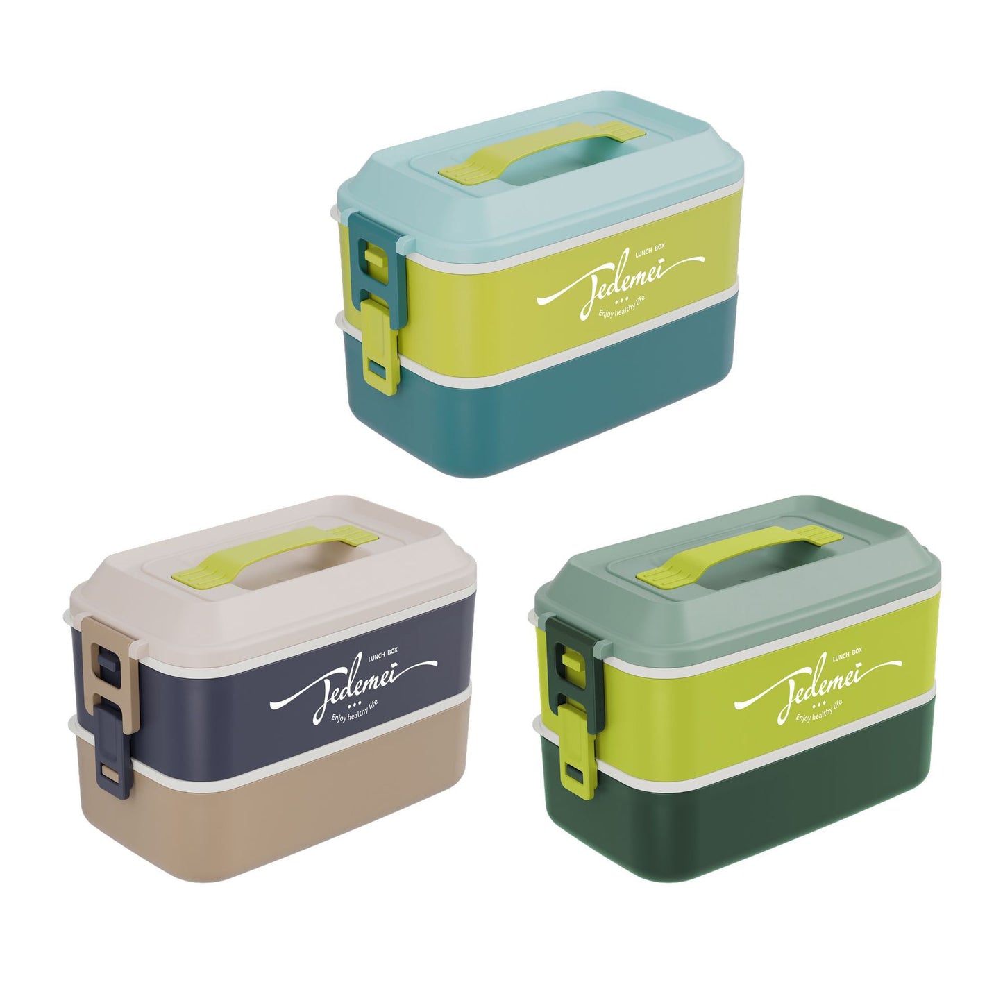 Portable Double-Layer Stainless Steel Lunch Box Image 1