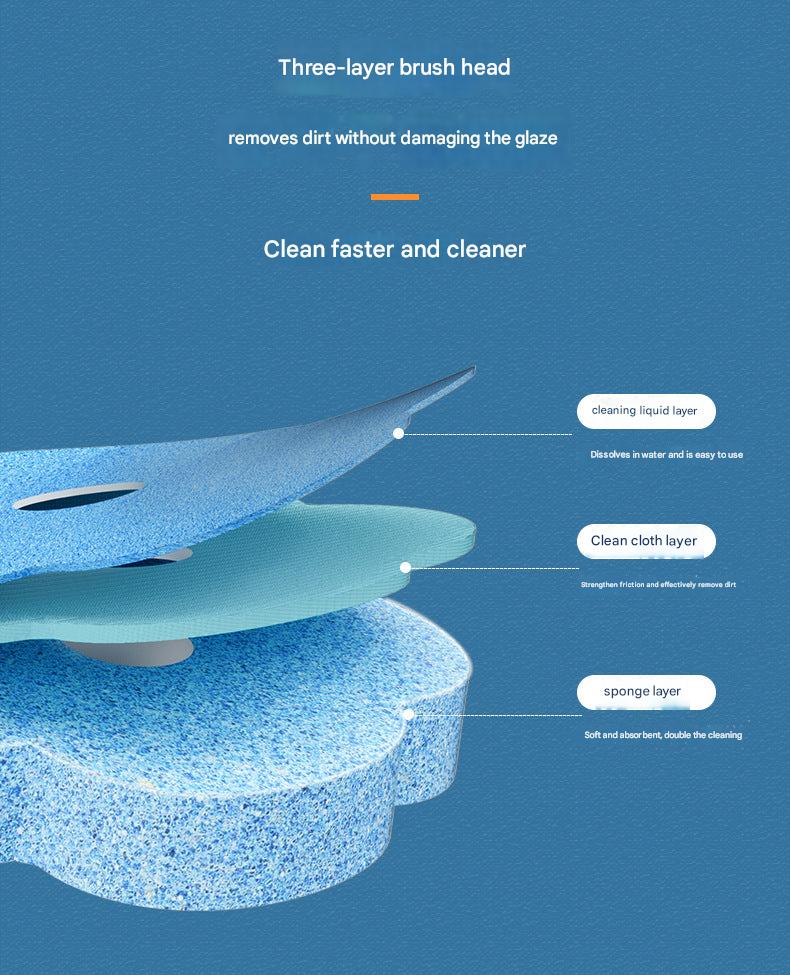 Easy-grip disposable toilet brush