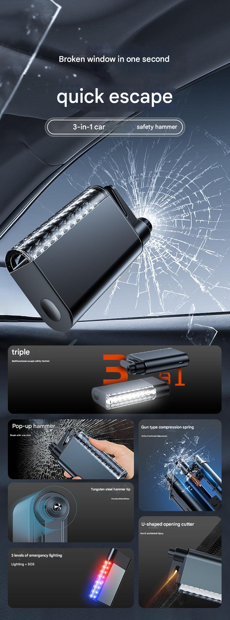 Durable car emergency hammer