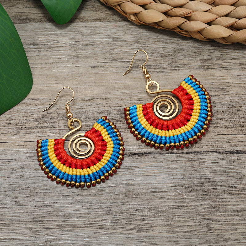 Bohemian woven earrings design 9
