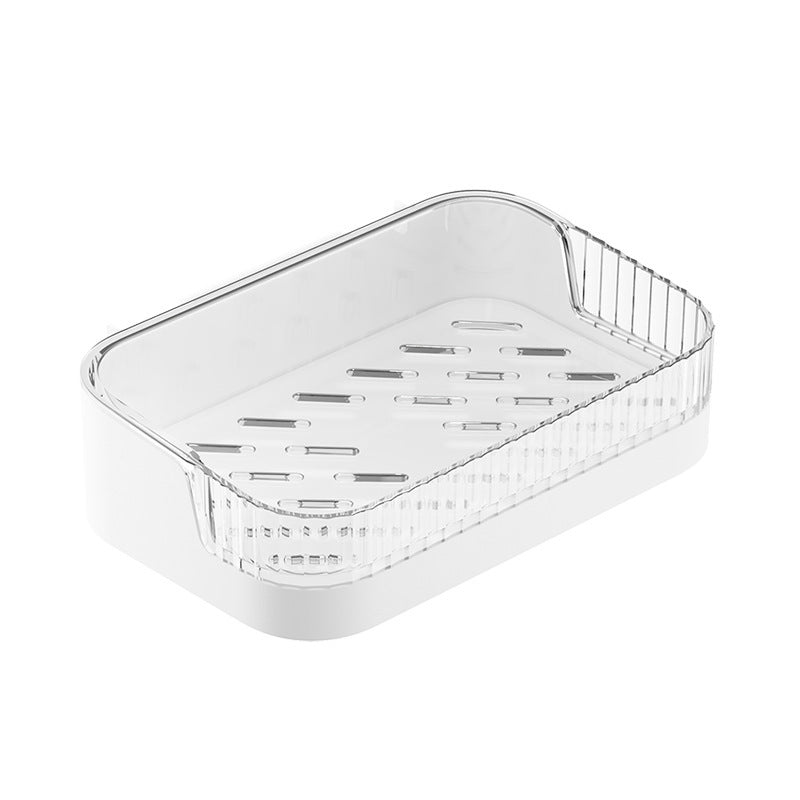 Suction cup soap holder ensuring drainage and hygiene