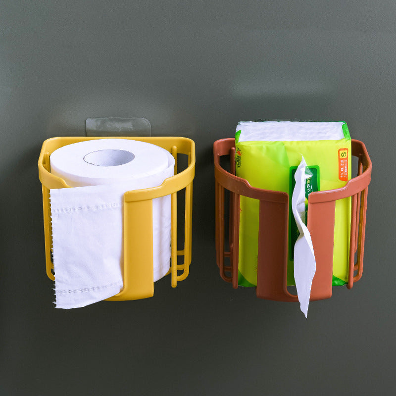 wall-mounted tissue holder in white
