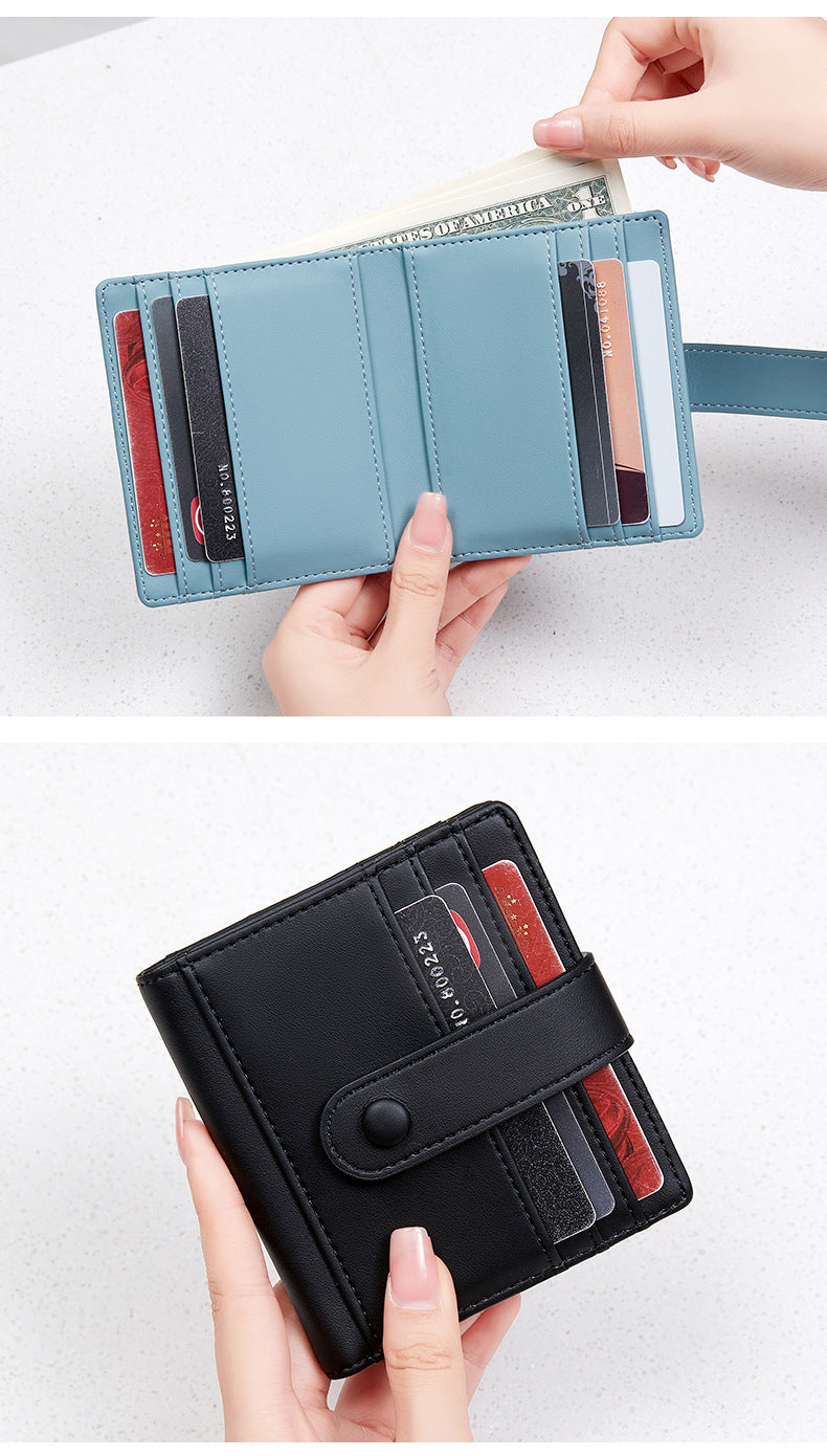 compact credit card holder in pink