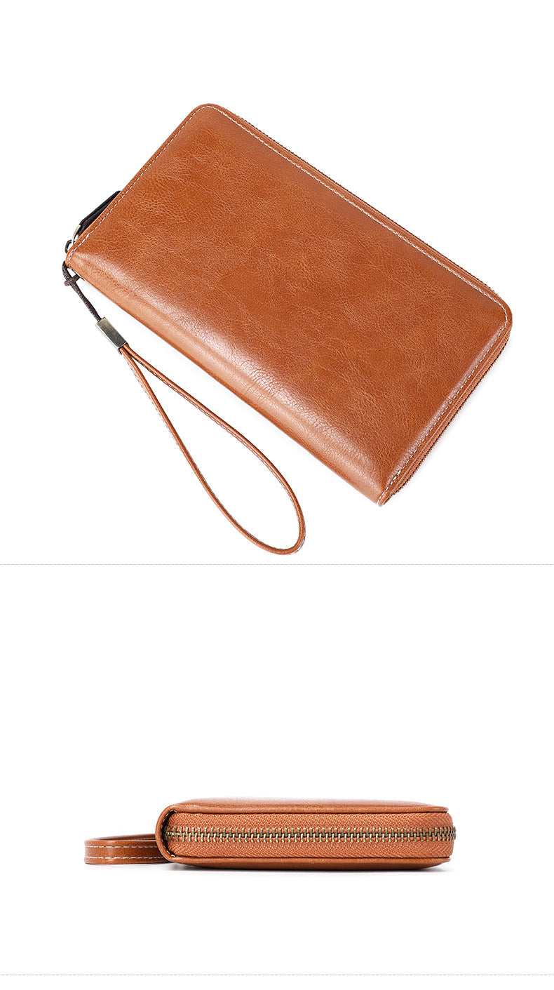 RFID women's wallet in wine red color