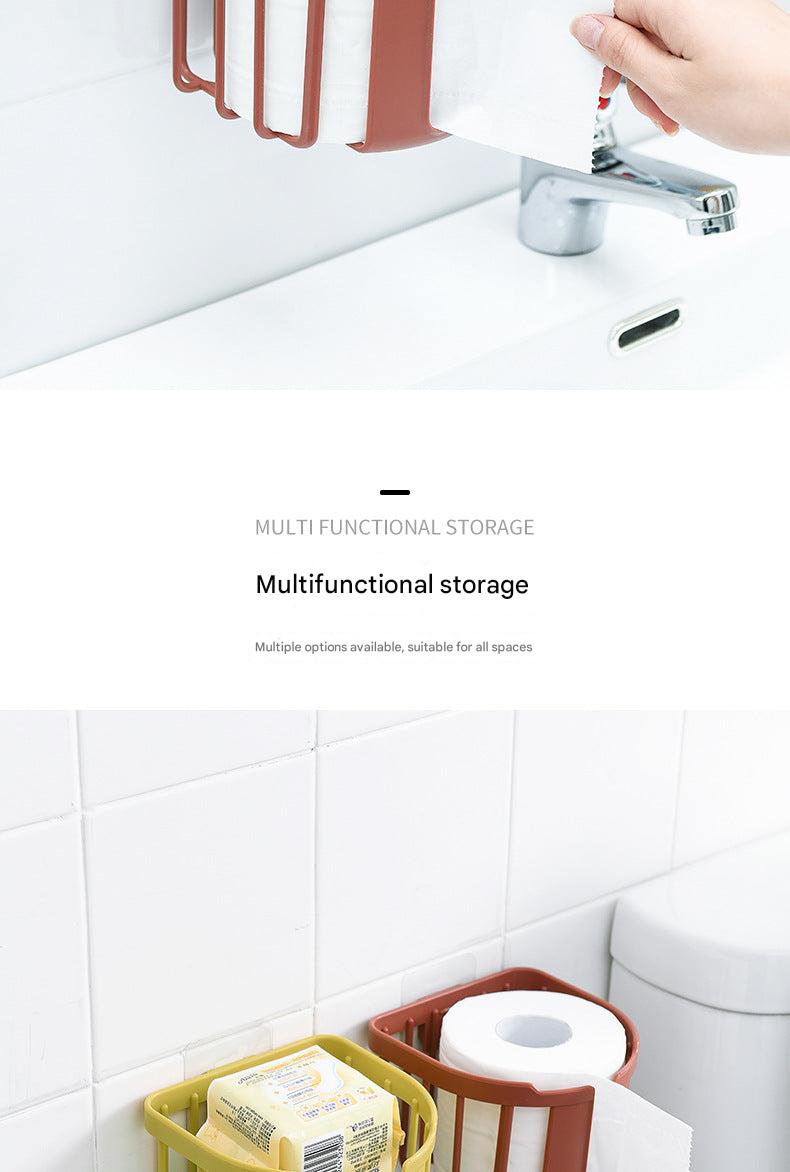 wall-mounted tissue holder in red