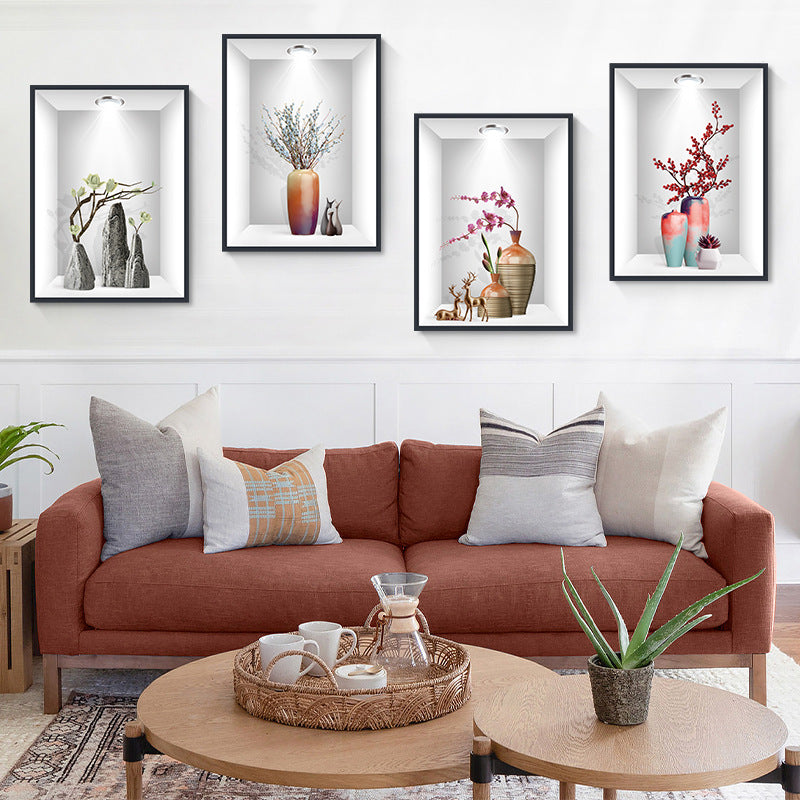 3D decorative wall art with plant designs