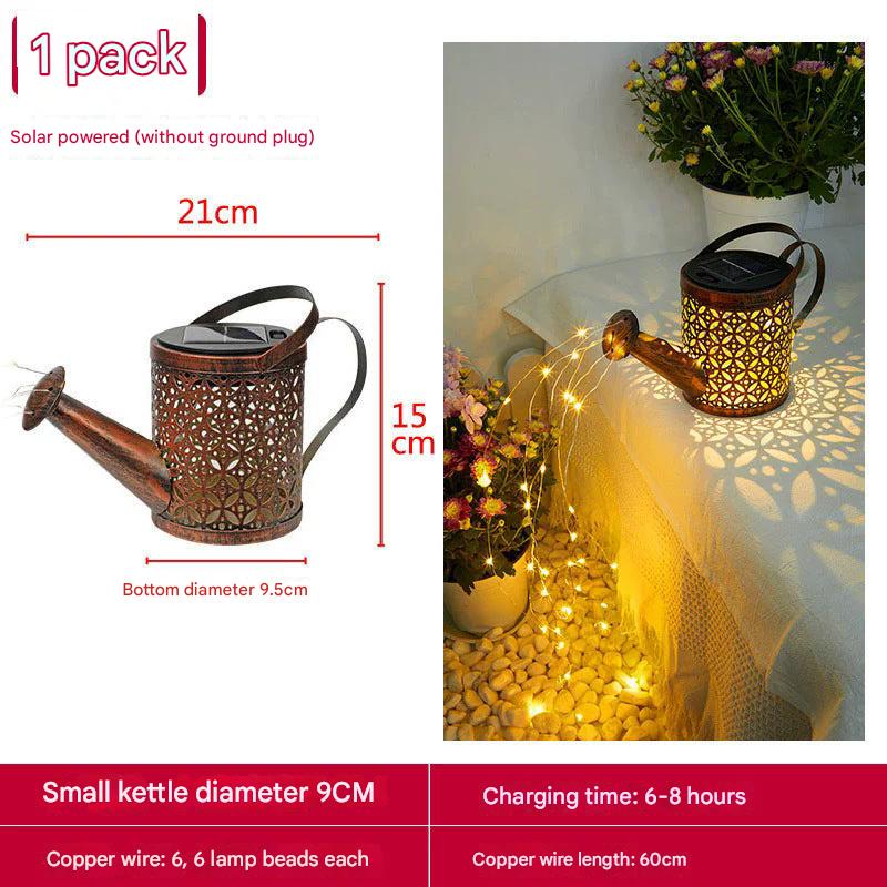 Solar garden lantern with glow in the dark