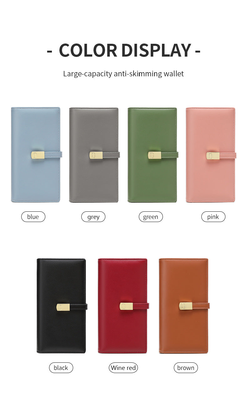 RFID-blocking women's wallet in gray