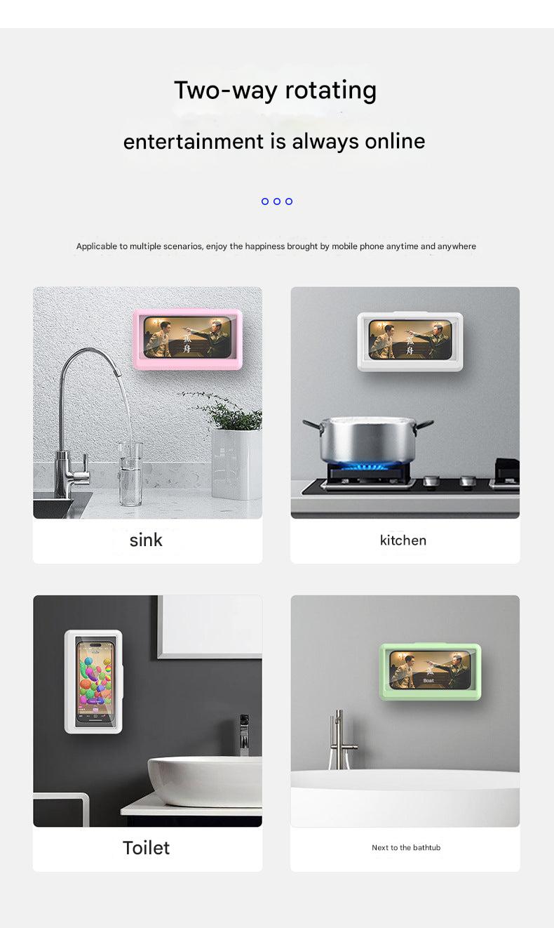 waterproof phone holder in shower