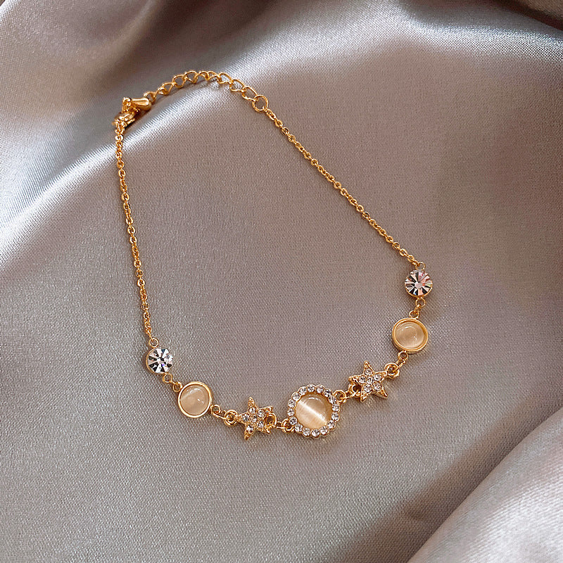 star-shaped cat eye stone bracelet image 9