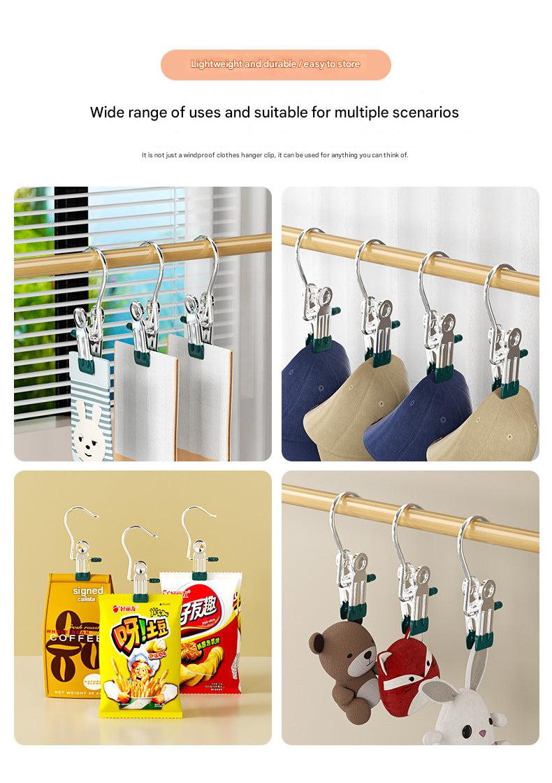 Stainless steel clip for laundry organization
