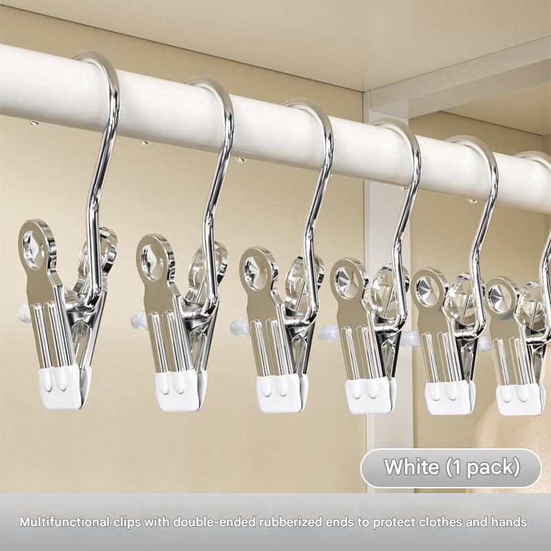 Stainless steel clip for laundry organization