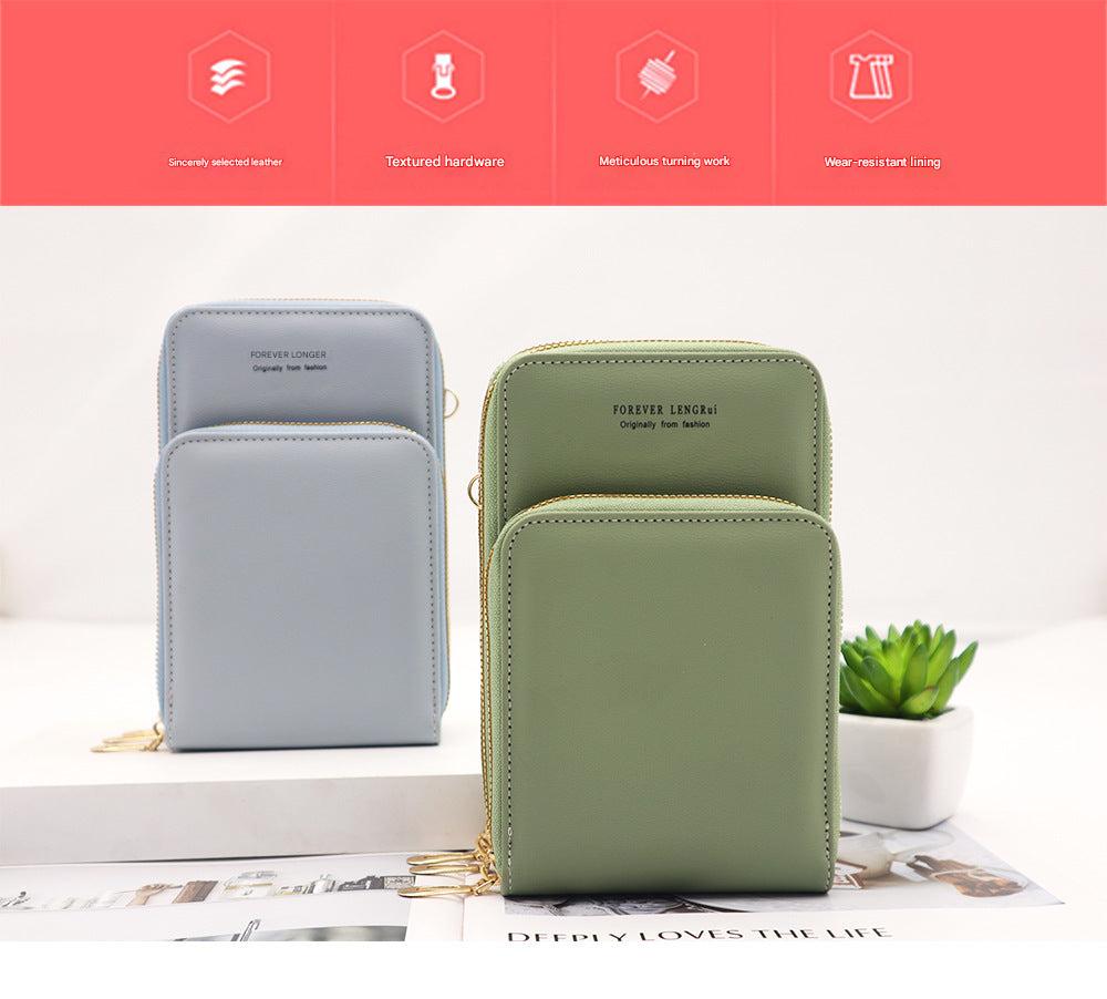 Green durable phone holder bag