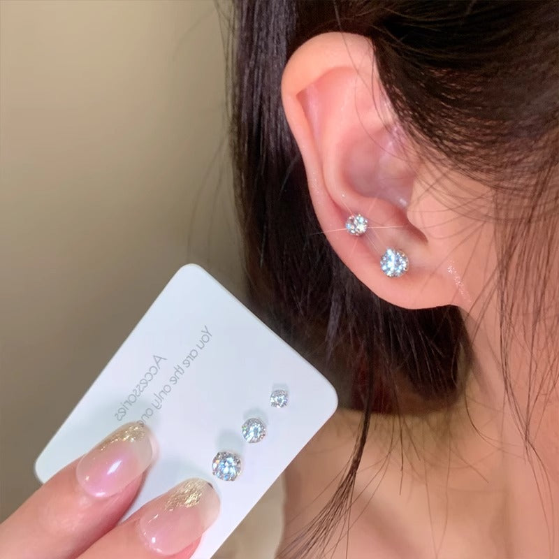 Zircon ear studs in various colors image 4