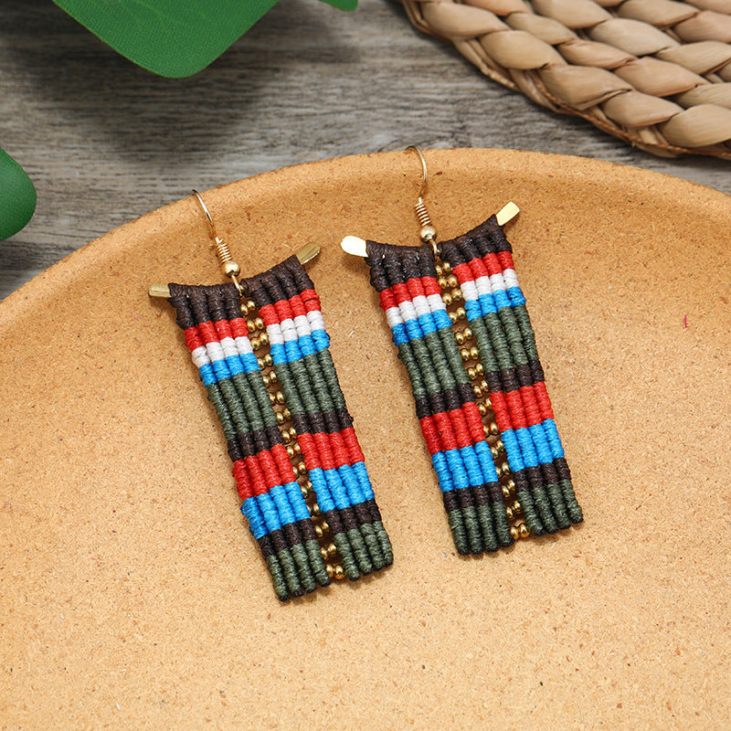 Bohemian woven earrings design 8