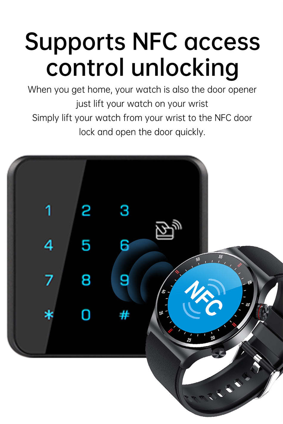 Smartwatch with heart rate monitoring