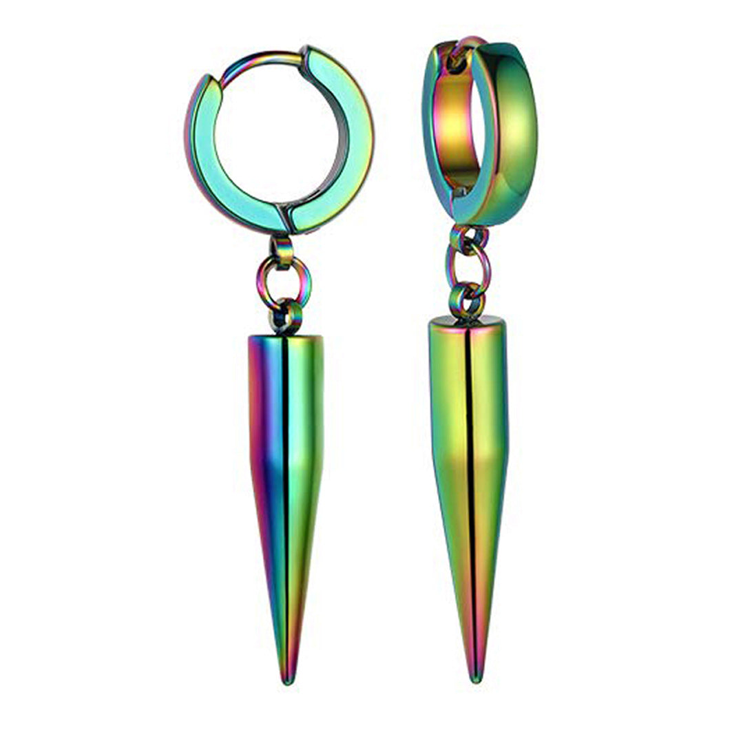 titanium steel vintage round earrings image 1