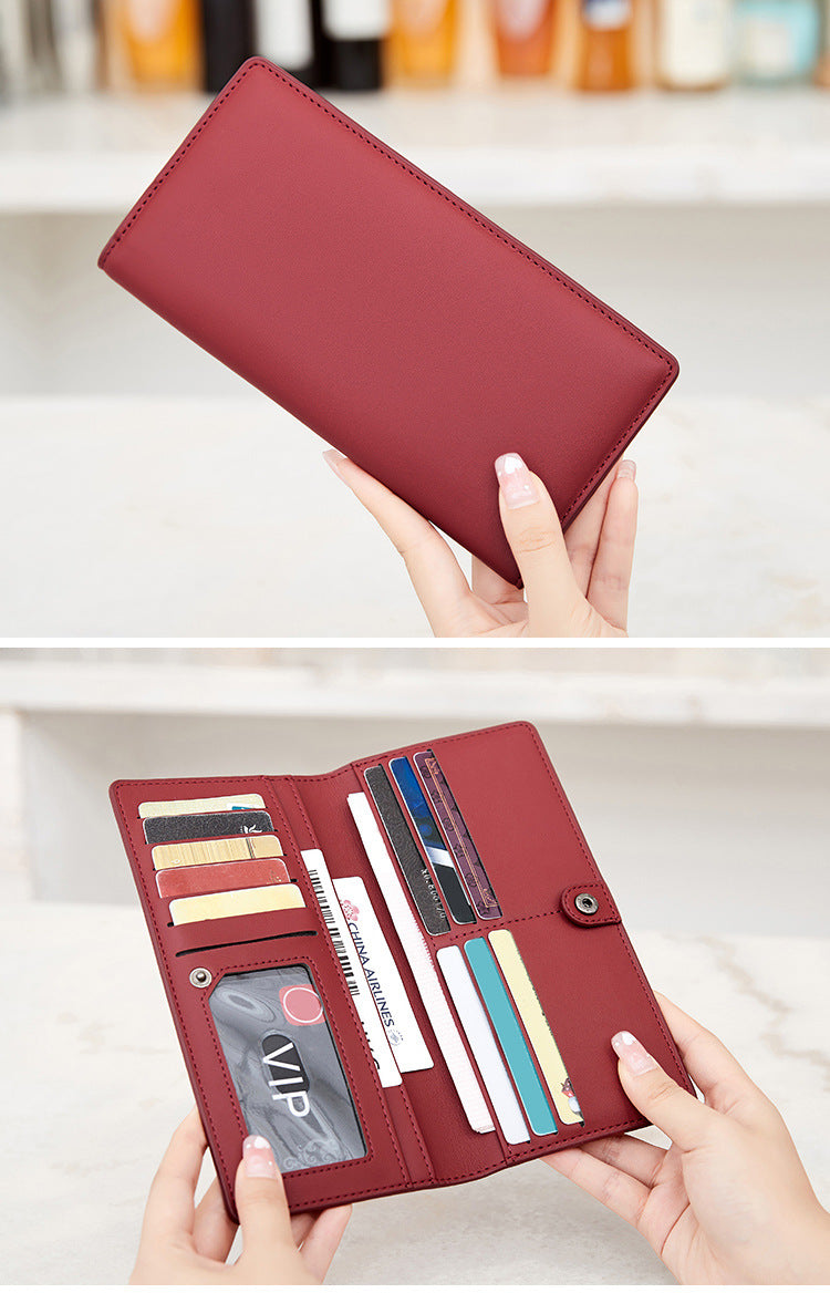 RFID blocking women's wallet in pink color