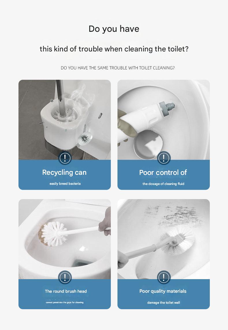 Disposable toilet brush with lemon sponge