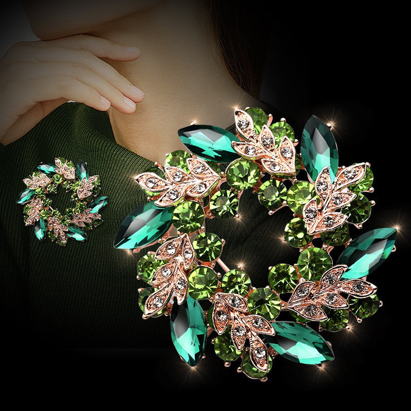 purple floral accessory brooch