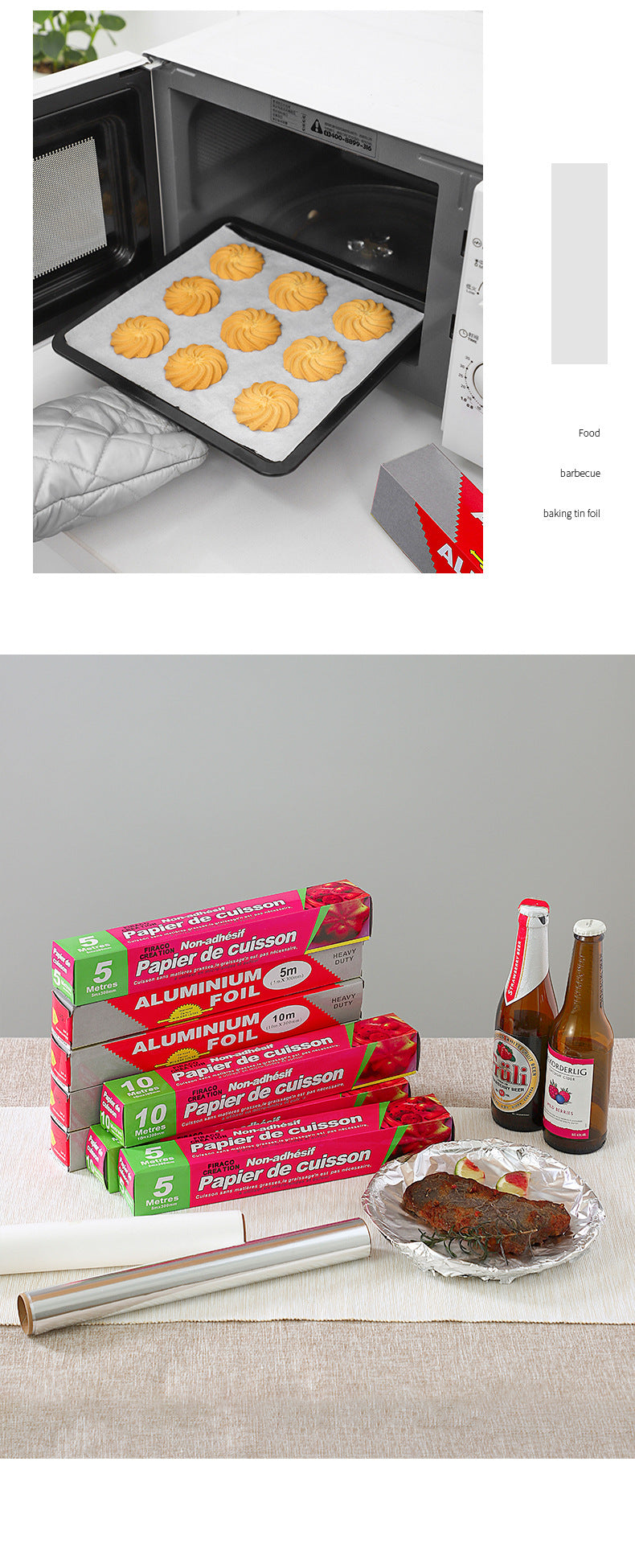 Heavy-duty aluminum foil in kitchen setting