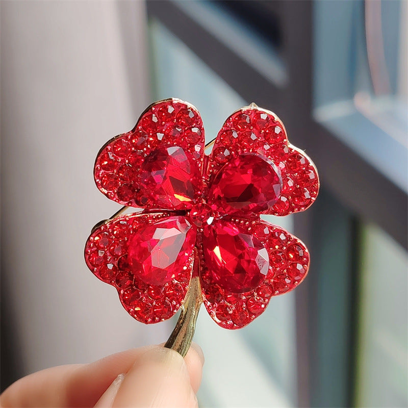 Close-up of Cat Eye Gem Brooch - Image 5
