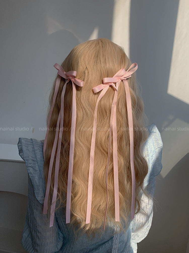 Cute white bow hair clip for kids