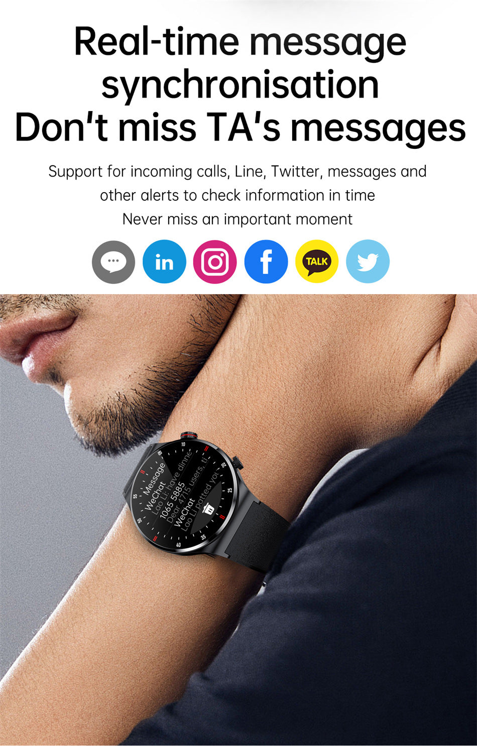 Stylish men's smartwatch