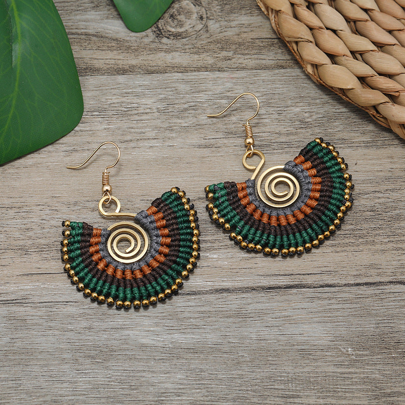 Bohemian woven earrings design 2