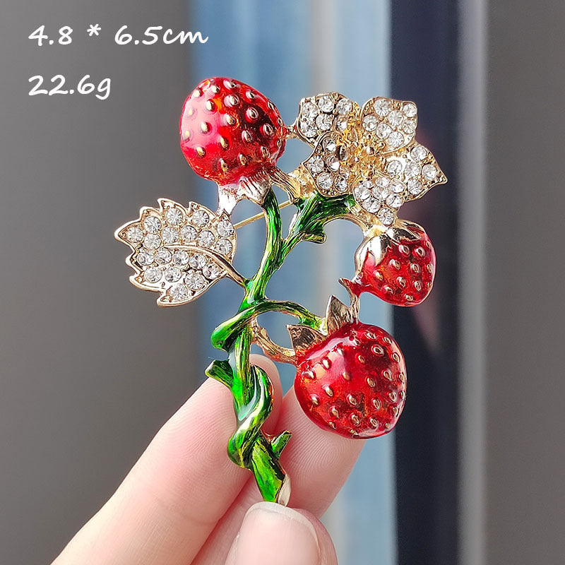 Alloy fruit pin for decoration