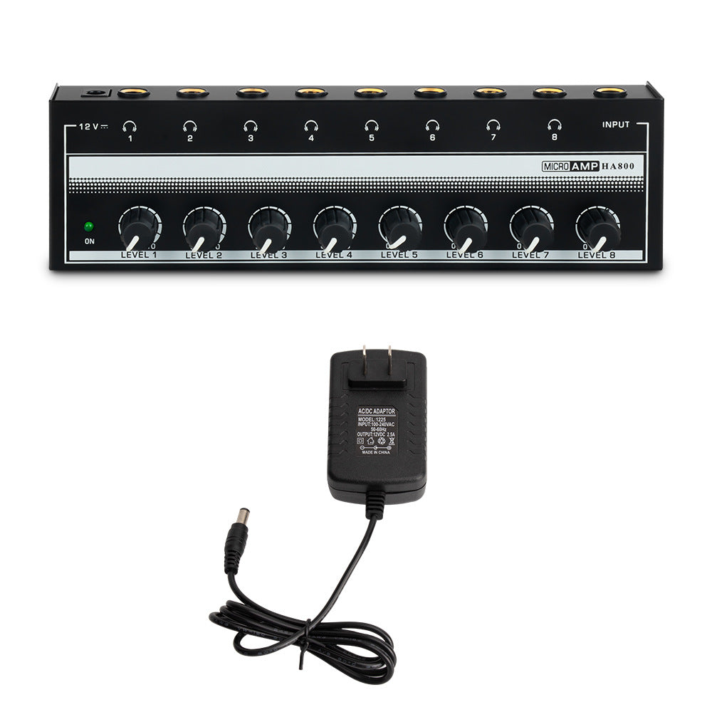 HA800 8-Channel Headphone Amplifier front view image