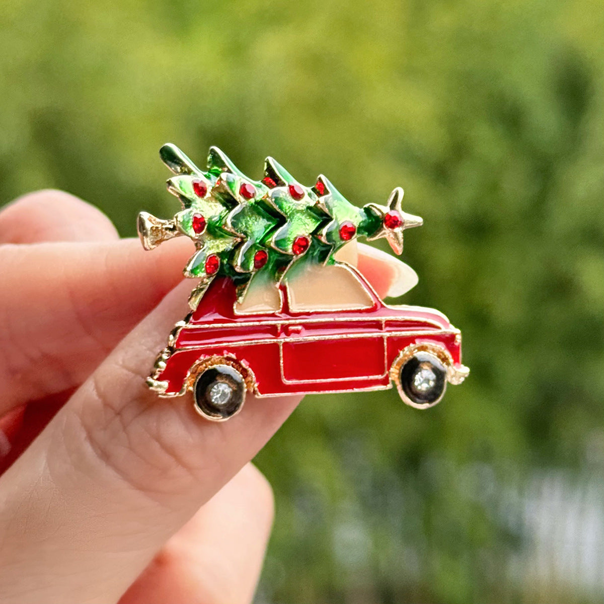 Christmas tree car brooch image 1