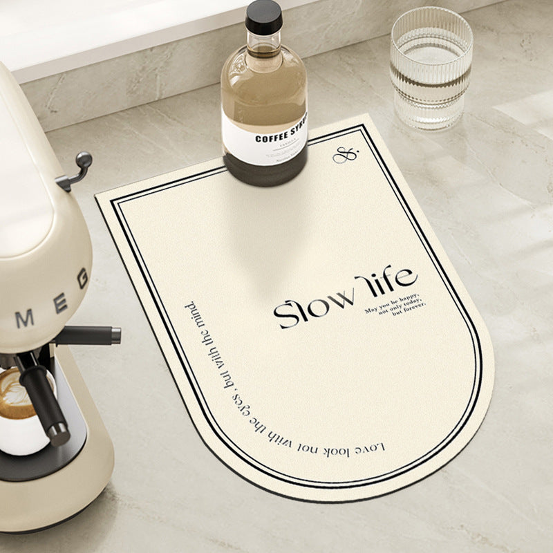 Stylish kitchen water-drain mat heart shape
