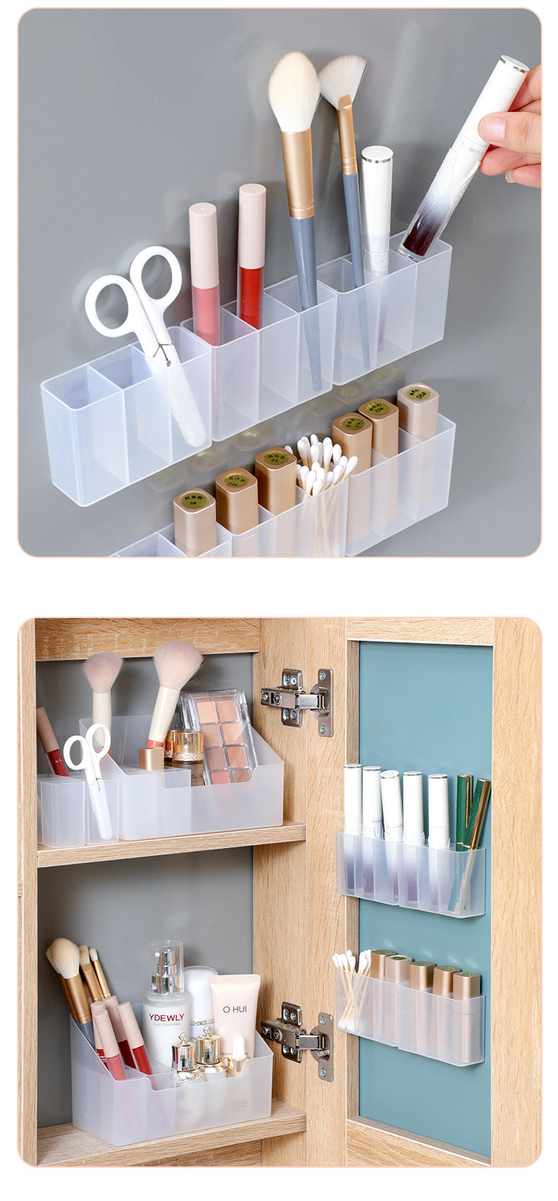 Wall-mounted storage box in a kitchen