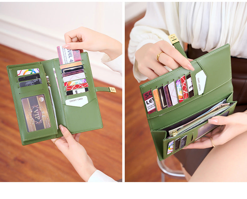 Close-up of RFID-blocking women's wallet texture