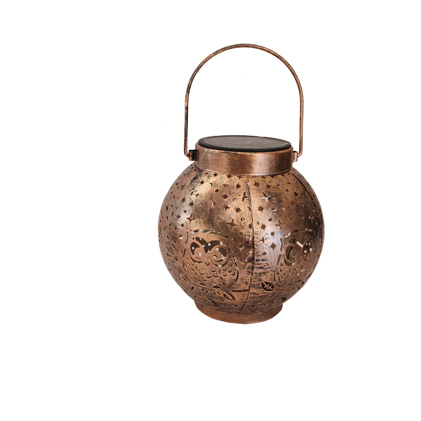 Magical garden LED light casting owl shapes