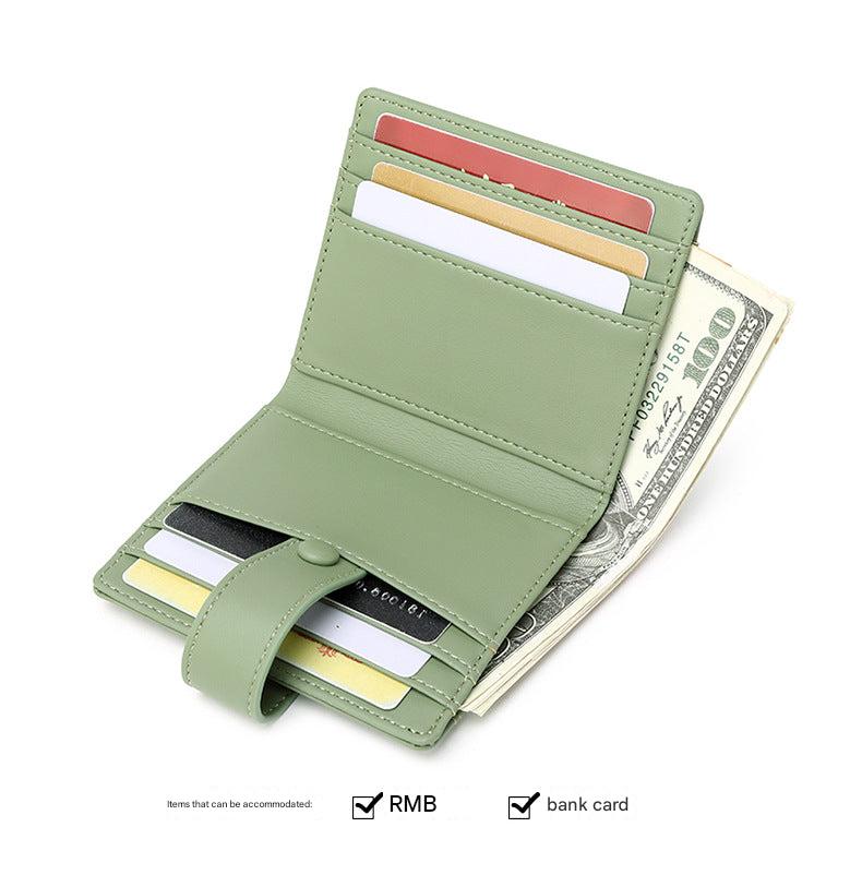 RFID blocking women's wallet in green color